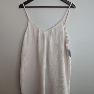 Shade & Shore Cream Textured Beach Pool Coverup Dress